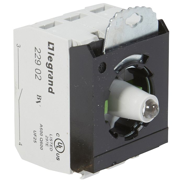 Комплектующий блок для кнопок - Osmoz - для комплектации - с подсветкой - под винт - 230 В~ - 2Н.О.
